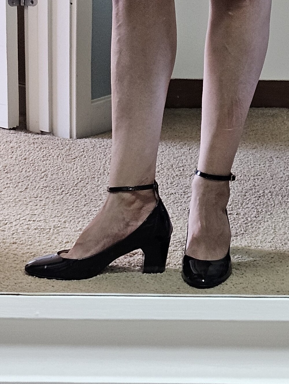 Comptoir Des Cotonnier Ankle-Strap Block Heel Pumps Size 9.5